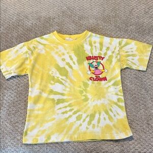 Zara Yellow Tie-Dye Krusty the Clown Kids Tee